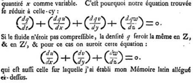 1ere équation d'Euler