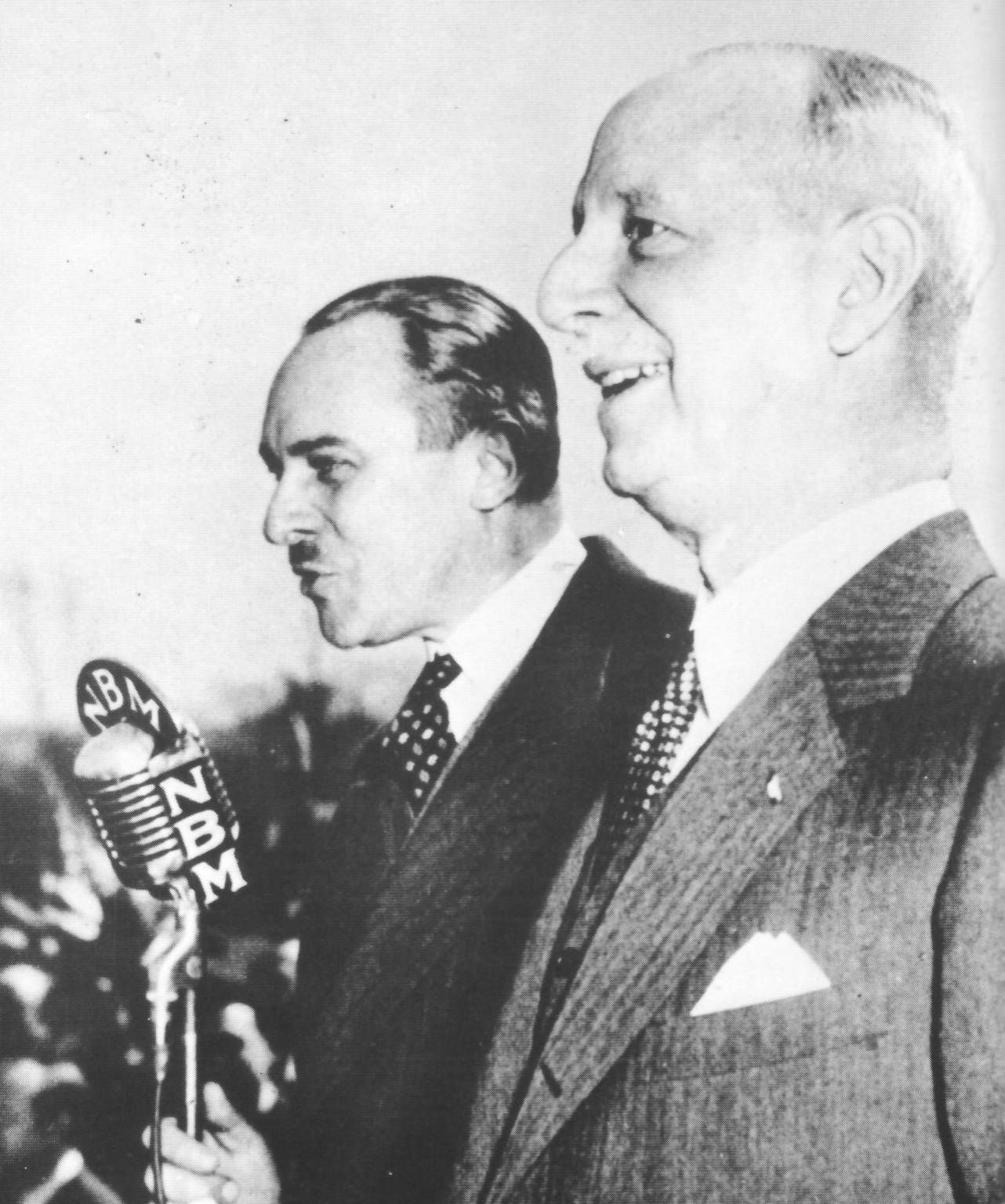 Sosthenes Behn et Maurice Deloraine en 1946