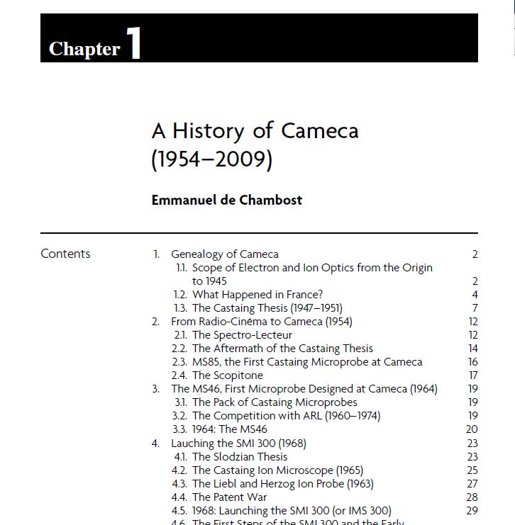 History of Cameca AIEP publication